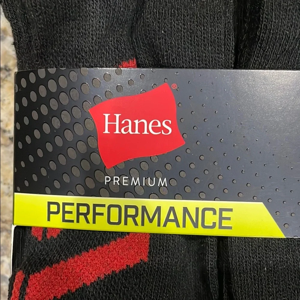 Hanes Premium Boy’s Performance Socks - Black, Red, Blue, Green